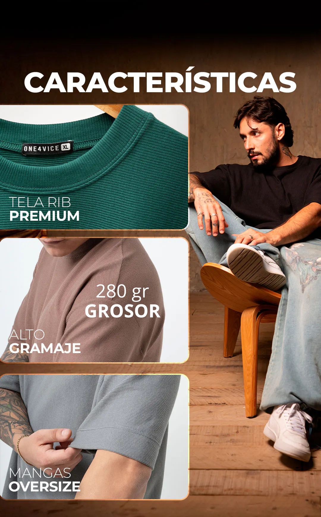 CAMISETAS OVERSIZE 100% ALGODÓN PARA HOMBRE COMBO DE 6 X 114.900