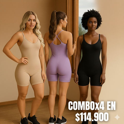 ENTERIZO LISO PUSH UP SUPLEX COMBO X 4 $114.900🤸💃