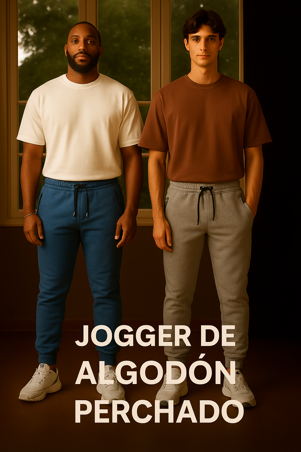 COMBO DE JOGGERS  PREMIUN  DE ALGODON PERCHADO DE  HOMBRE 3 X $99.900