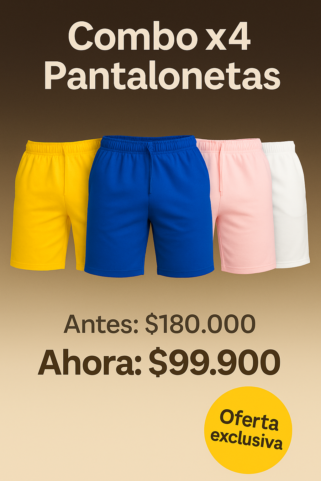 PANTALONETAS 100% ALGODON BURDA PREMIUM COMBO X 4 $99.900