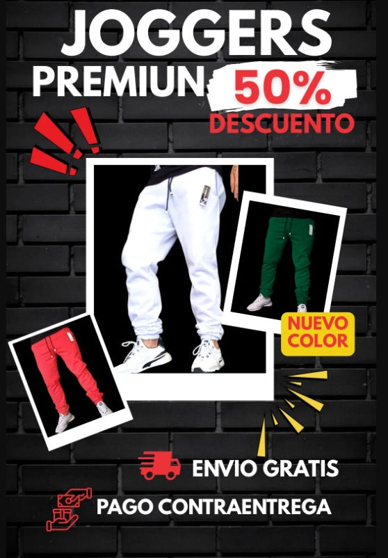 COMBO DE JOGGERS  PREMIUN  DE ALGODON PERCHADO DE  HOMBRE 3 X $99.900