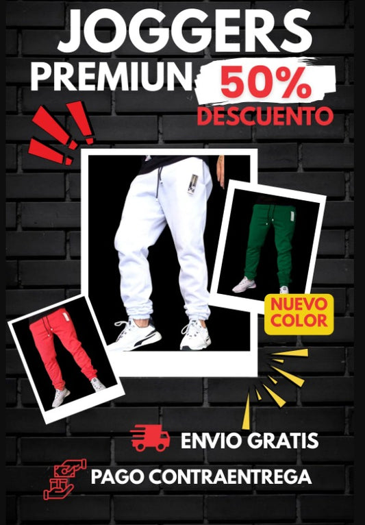 COMBO DE JOGGERS  PREMIUN  DE ALGODON PERCHADO DE  HOMBRE 3 X $99.900