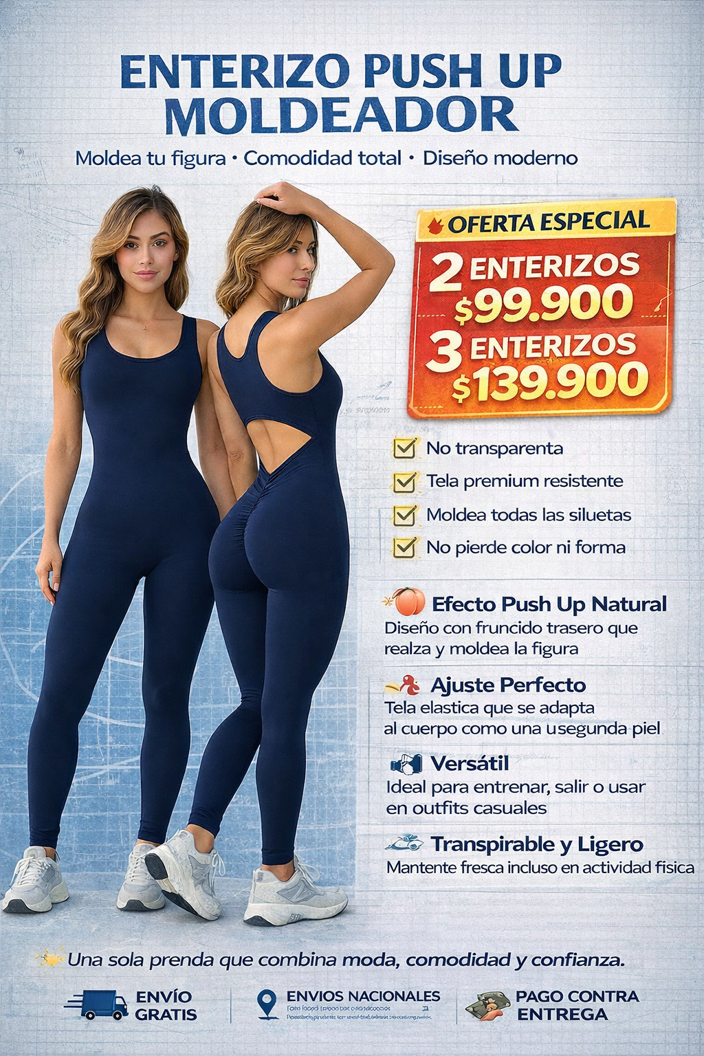 ✨ENTERIZO MOLDEADOR PUSH UP✨COMBO X 2 y x3